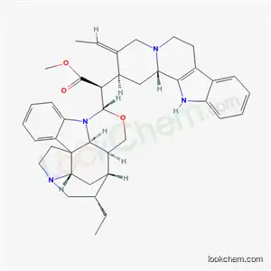 Molecular Structure of 427-01-0 ((16R,19E)-19,20-Didehydro-16-[(10β,13β,21S)-23-deoxy-21,22-dihydro-11-oxa-12,24-secostrychinidin-10-yl]corynan-17-oic acid methyl ester)