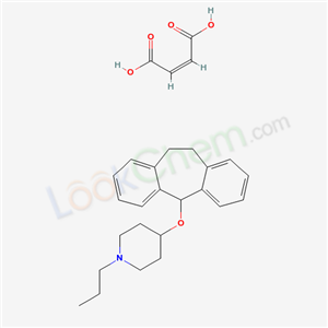 Piperidine, 4-((10,11-dihydro-5H-dibenzo(a,d)cyclohepten-5-yl)oxy)-1-propyl-, maleate (1:1)
