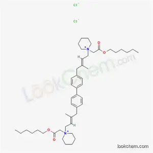 Molecular Structure of 55618-71-8 (Piperidinium, 1,1-(p,p-biphenylylenebis(3-methyl-2-butenylene))bis(1-carboxymethyl-, dichloride, dihexyl ester)