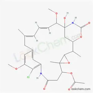 Molecular Structure of 77353-67-4 (Maytansine, O3-acetyl-O3-de2-(acetylmethylamino)-1-oxopropyl-22-demethyl-)