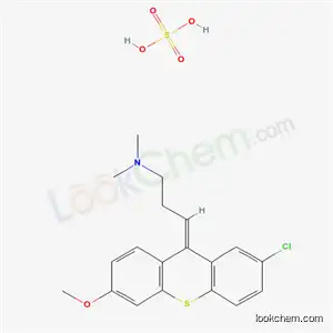 Molecular Structure of 77602-64-3 ((3E)-3-(2-chloro-6-methoxy-thioxanthen-9-ylidene)-N,N-dimethyl-propan- 1-amine, sulfuric acid)