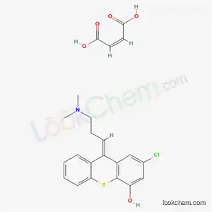 Molecular Structure of 77602-71-2 ((9E)-2-chloro-9-[3-(dimethylamino)propylidene]-9H-thioxanthen-4-ol (2Z)-but-2-enedioate (salt))