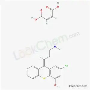 Molecular Structure of 77602-72-3 ((Z)-2-Chloro-4-hydroxy-9-(3-dimethylaminopropylidene)thioxanthene hydr ogen maleate)
