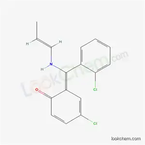 (6Z)-4-chloro-6-{(2-chlorophenyl)[(1E)-prop-1-en-1-ylamino]methylidene}cyclohexa-2,4-dien-1-one
