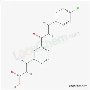 Molecular Structure of 82885-69-6 (2-Propenoic acid, 3-(3-(3-(4-chlorophenyl)-1-oxo-2-propenyl)phenyl)-,  (E,E)-)