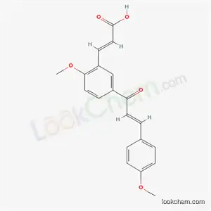 Molecular Structure of 82885-77-6 ((E,E)-3-(2-Methoxy-5-(3-(4-methoxyphenyl)-1-oxo-2-propenyl)phenyl)-2-p ropenoic acid)