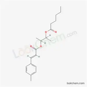 Molecular Structure of 84006-37-1 (1-methyl-2-{[(2E)-3-(4-methylphenyl)prop-2-enoyl]oxy}propyl hexanoate)
