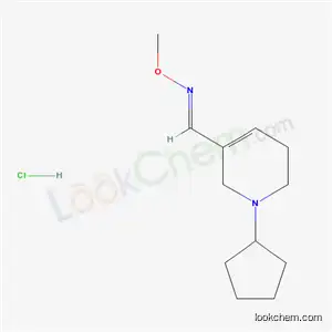 Molecular Structure of 139886-09-2 ((E)-1-(1-cyclopentyl-1,2,5,6-tetrahydropyridin-3-yl)-N-methoxymethanimine hydrochloride (1:1))