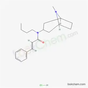 Molecular Structure of 171261-31-7 ((E)-N-butyl-N-(8-methyl-8-azabicyclo[3.2.1]oct-3-yl)-3-phenyl-prop-2-e namide hydrochloride)
