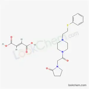 Molecular Structure of 131028-21-2 (1-(2-oxo-2-{4-[2-(phenylsulfanyl)ethyl]piperazin-1-yl}ethyl)pyrrolidin-2-one (2E)-but-2-enedioate)