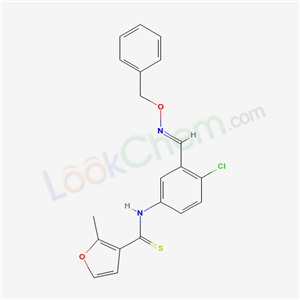 3-FURANCARBOTHIOAMIDE,N-[4-CHLORO-3-[[(PHENYLMETHOXY)IMINO]METHYL]PHENYL]-2-METHYL-