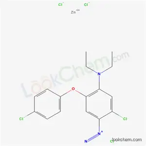 2-Chloro-5-(4-chlorophenoxy)-4-(diethylamino)benzenediazonium trichlorozincate