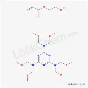 Molecular Structure of 52858-75-0 (2-Propenoic acid, 2-hydroxyethyl ester, polymer with N,N,N,N,N,N-hexakis(methoxymethyl)-1,3,5-triazine-2,4,6-triamine)