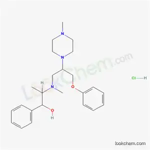 Molecular Structure of 53283-77-5 (2-{methyl[2-(4-methylpiperazin-1-yl)-3-phenoxypropyl]amino}-1-phenylpropan-1-ol hydrochloride)