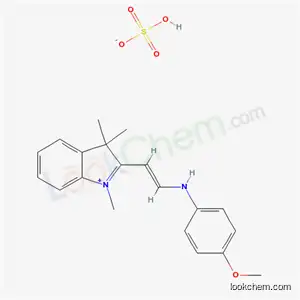 Molecular Structure of 59737-01-8 (2-[2-[(4-methoxyphenyl)amino]vinyl]-1,3,3-trimethyl-3H-indolium hydrogen sulphate)