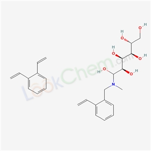 D-Glucitol, 1-deoxy-1-(((ethenylphenyl)methyl)methylamino)-, polymer with diethenylbenzene