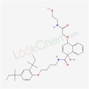 N-(4-(2,4-Bis(1,1-dimethylpropyl)phenoxy)butyl)-1-hydroxy-4-(2-((2-methoxyethyl)amino)-2-oxoethoxy)naphthalene-1-carboxamide