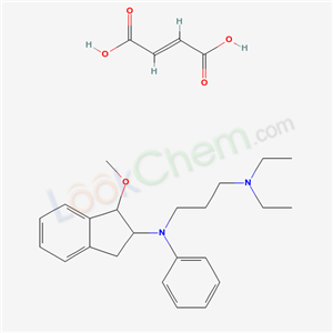 but-2-enedioic acid; N,N-diethyl-N-(1-methoxy-2,3-dihydro-1H-inden-2-yl)-N-phenyl-propane-1,3-diamine