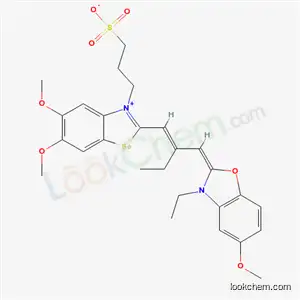 Molecular Structure of 67014-91-9 (2-[2-[[5,6-dimethoxy-3-(3-sulphonatopropyl)-3H-benzoselenazol-2-ylidene]methyl]but-1-enyl]-3-ethyl-5-methoxybenzoxazolium)