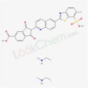 2,3-Dihydro-2-(6-(6-methyl-7-sulphobenzothiazol-2-yl)-2-quinolyl)-1,3-dioxo-1H-indene-5-carboxylic acid, compound with N-methylethylamine (1:2)