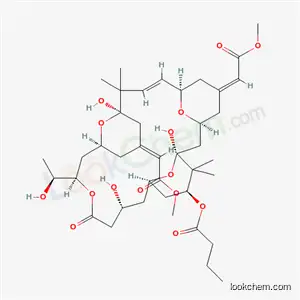 Butanoic acid, (1S,3S,5Z,7R,8E,11R,13E,15S,17R,21R,23R,25S)-1,11,21-trihydroxy-17-[(1R)-1-hydroxyethyl]-5,13-bis(2-methoxy-2-oxoethylidene)-10,10,26,26-tetramethyl-19-oxo-18,27,28,29-tetraoxatetracyclo[21.3.1.13,7.111,15]nonacos-8-en-25-yl ester