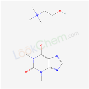 1,3-dimethyl-2-oxopurin-6-olate,2-hydroxyethyl(trimethyl)azanium