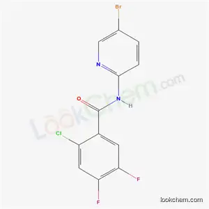 Molecular Structure of 5926-76-1 (N-(5-bromopyridin-2-yl)-2-chloro-4,5-difluorobenzamide)