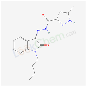 N-[(1-butyl-2-oxo-indol-3-ylidene)amino]-5-methyl-1H-pyrazole-3-carboxamide