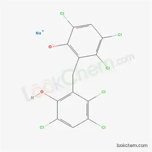 Molecular Structure of 5736-15-2 (sodium hydrogen 2,2'-methylenebis[3,4,6-trichlorophenolate])
