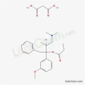 Molecular Structure of 37947-49-2 (propanedioic acid - 4-(dimethylamino)-2-(3-methoxyphenyl)-3-methyl-1-phenylbutan-2-yl propanoate (1:1))