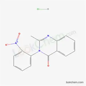 Molecular Structure of 1789-06-6 (2-methyl-3-(2-nitrophenyl)quinazolin-4(3H)-one hydrochloride (1:1))
