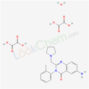 6-Amino-2-(1-pyrrolidinylmethyl)-3-(o-tolyl)-4(3H)-quinazolinone dioxalate hydrate