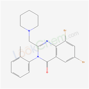 6,8-dibromo-3-(2-methylphenyl)-2-(piperidin-1-ylmethyl)quinazolin-4-one
