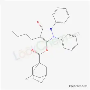 Molecular Structure of 87792-13-0 (4-butyl-5-oxo-1,2-diphenyl-2,5-dihydro-1H-pyrazol-3-yl tricyclo[3.3.1.1~3,7~]decane-1-carboxylate)