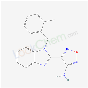 4-[1-[(2-methylphenyl)methyl]benzoimidazol-2-yl]-1,2,5-oxadiazol-3-amine
