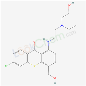 6-chloro-1-[2-(ethyl-(2-hydroxyethyl)amino)ethylamino]-4-(hydroxymethyl)thioxanthen-9-one cas  17319-11-8