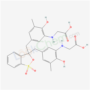 N,N-(3H-2,1-Benzoxathiol-3-ylidenebis((6-hydroxy-5-methylphen-3,1-ylene)methylene))bisglycine S,S-dioxide