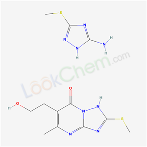 s-Triazolo(1,5-a)pyrimidine-6-ethanol, 7-hydroxy-5-methyl-2-(methylthio)-, compd. with 3-amino-5-(methylthio)-s-triazole (1:1)