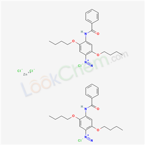 Benzenediazonium, 4-(benzoylamino)-2,5-dibutoxy-, (T-4)-tetrachlorozincate(2-) (2:1)