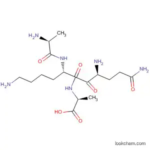 Molecular Structure of 10592-07-1 (D-Alanine, L-alanyl-D-a-glutaminyl-L-lysyl-)