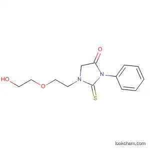 Molecular Structure of 55036-71-0 (1-[2-(2-Hydroxyethoxy)ethyl]-3-phenyl-2-thioxoimidazolidin-4-one)