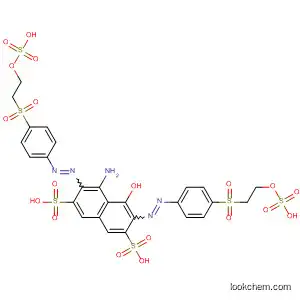 Molecular Structure of 55909-92-7 (2,7-Naphthalenedisulfonic acid,
4-amino-5-hydroxy-3,6-bis[[4-[[2-(sulfooxy)ethyl]sulfonyl]phenyl]azo]-)