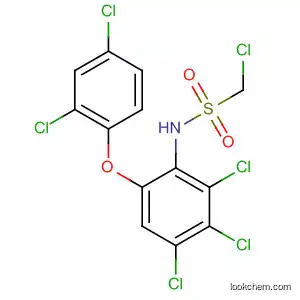 Molecular Structure of 60787-09-9 (Methanesulfonamide,
1-chloro-N-[2,3,4-trichloro-6-(2,4-dichlorophenoxy)phenyl]-)