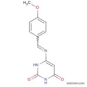Molecular Structure of 62878-99-3 (2,4(1H,3H)-Pyrimidinedione, 6-[[(4-methoxyphenyl)methylene]amino]-)