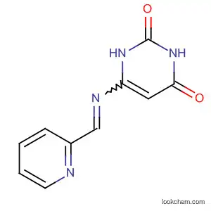 Molecular Structure of 62879-05-4 (2,4(1H,3H)-Pyrimidinedione, 6-[(2-pyridinylmethylene)amino]-)