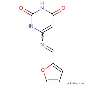 Molecular Structure of 62879-07-6 (2,4(1H,3H)-Pyrimidinedione, 6-[(2-furanylmethylene)amino]-)