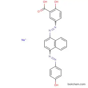 Molecular Structure of 6406-34-4 (2-Hydroxy-5-[[4-[(4-hydroxyphenyl)azo]-1-naphthalenyl]azo]benzoic acid sodium salt)