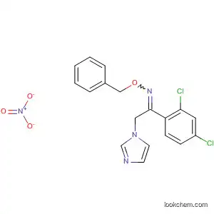 Molecular Structure of 64211-49-0 (Ethanone, 1-(2,4-dichlorophenyl)-2-(1H-imidazol-1-yl)-,
O-(phenylmethyl)oxime, mononitrate)