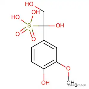 Molecular Structure of 65405-97-2 (1,2-Ethanediol, 1-(4-hydroxy-3-methoxyphenyl)-, hydrogen sulfate)