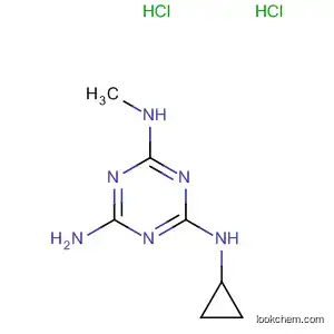 Molecular Structure of 66215-26-7 (1,3,5-Triazine-2,4,6-triamine, N-cyclopropyl-N'-methyl-, dihydrochloride)